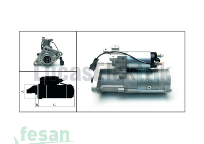 LUCAS LES 0318 24V MARŞ MOTORU MİTSUBİSHİ CANTER YM 9DİŞ 3.2KW