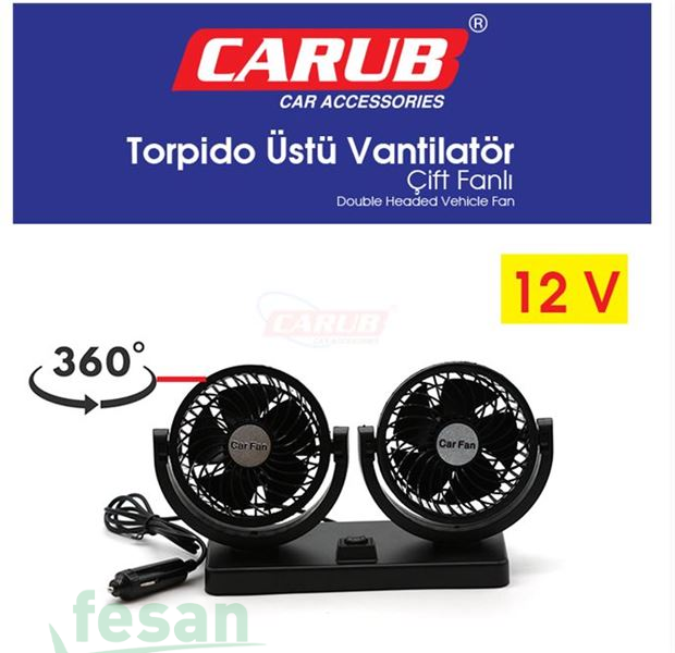 6400607 12V VANTİLATÖR TORPİDO ÜSTÜ İKİ FAN AYARLI