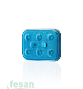 SANEL N-SBD-F6B ÇAKAR LAMBA DİKDÖRTGEN 6 LED MAVİ