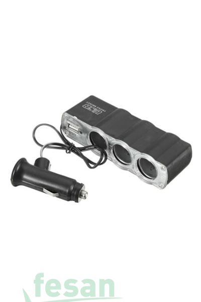 1702003 24V ÇAKMAK SOKET KABLOLU 3LÜ USB Lİ VAKUM POŞET