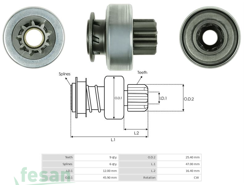 UMD 5884 DELCO MARŞ DİŞLİSİ OPEL ASTRA VECTRA 9DİŞ