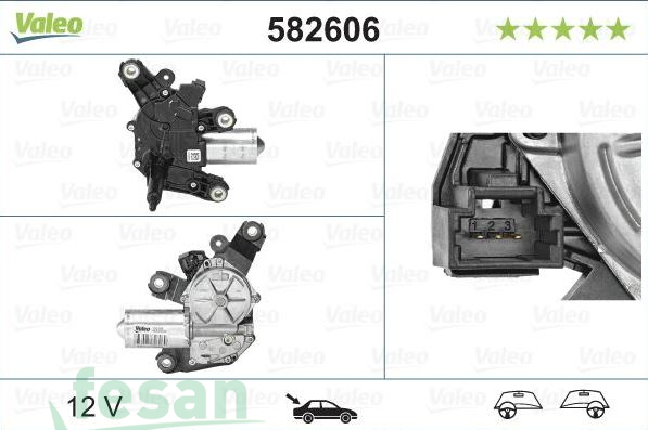 VALEO 582606 12V SİLGEÇ MOTORU ARKA DACİA LODGY 2004-2012