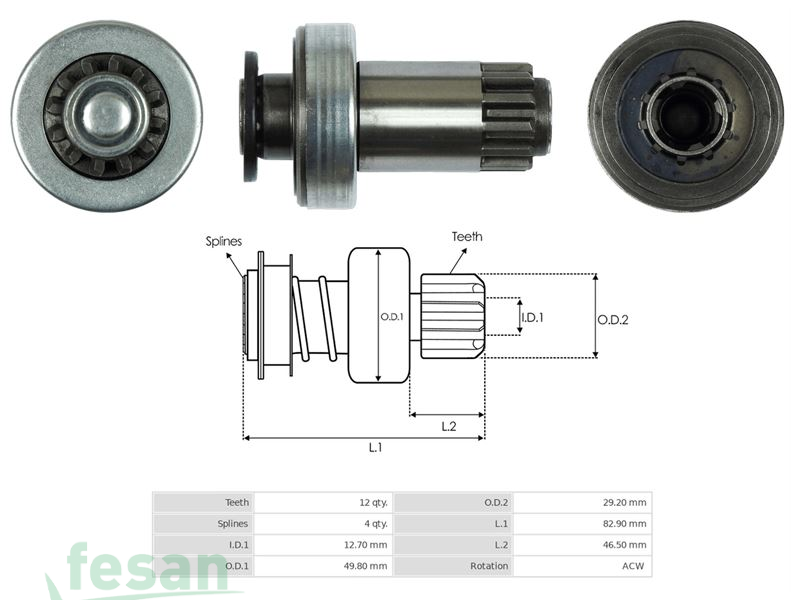 UMD 5738 VALEO MARŞ DİŞLİSİ AUDI Q3 SKODA SUPERB VOLKSWAGEN PASSAT TIGUAN TRANSPORTER 2.0 TDI (CCW) 12DİŞ