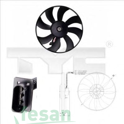 271061 12V FAN MOTORU SEAT CORDOBA İBİZA FABİA ROOMSTER 385MM 60W