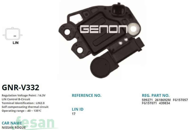 GENON GNR V332 VALEO 12V KONJEKTÖR RENAULT CLIO MEGANE TALISMAN OPEL VİVARO TRAFİC
