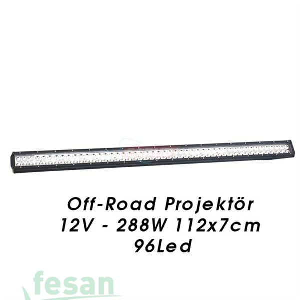 4203261 12V OFF ROAD 288W 112×7CM 96LED ÇİFT SIRA
