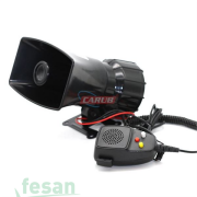 2744106 12V SİREN MİKROFONLU BÜYÜK SİYAH MEGAFON
