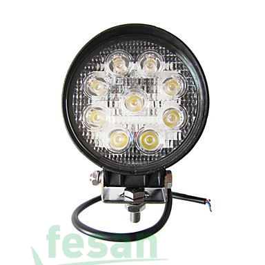 18 1026 ÇALIŞMA LAMBASI 9LED YUVARLAK  A KALİTE 27W WW-2127