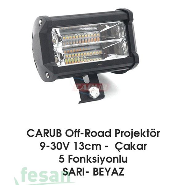 4203310 9-30V OFF ROAD 13CM ÇAKAR 5 FONKSİYONLU SARI-BEYAZ
