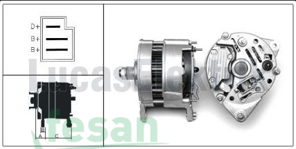 LUCAS 24202 12V ŞARJ DİNAMOSU HİDROMEK 65AHM