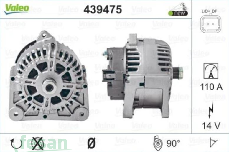 VALEO 439475 12V Ş DİNAMOSU RENAULT CLİO II MEGANE II 110AHM
