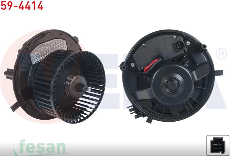 59-4414 12V KALORİFER MOTORU VW GOLF VII SG1 2012> VW PASSAT 3G2 2014> SKODA OCTAVIA 5E3 2012> MODÜLLÜ