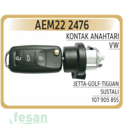 22 2476 KONTAK ANAHTARI VW JETTA GOLF TİGUAN SUSTALI