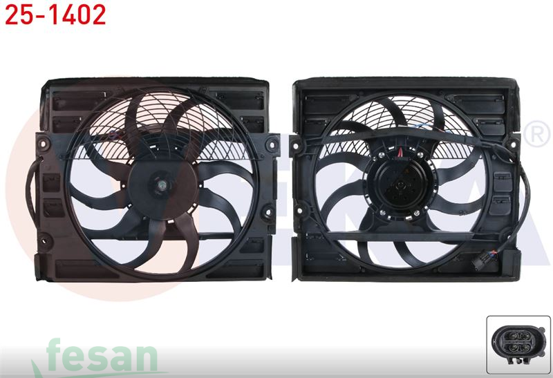 25-1402 12V FAN MOTORU BMW 7SERİ E38 270W DAVLUMBAZLI 7.25 TDS 7.28İ 7.35İ 7.40İ 7.50İ AC  1994-2001 TEKLİ