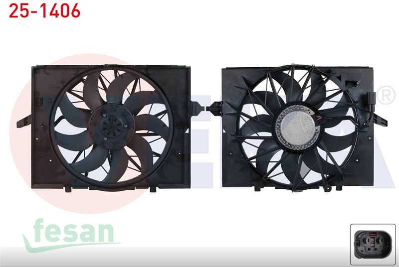 25-1406 12V FAN MOTORU BMW 5SERİ E60 5.20İ 5.25D 5.30D 5.35D 5.45İ AC T 2003-2010/6 E63 6.30 İAC AT 2004 7 E65 7.45İ AC+A-T 2001-2009