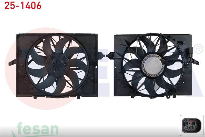 25-1406 12V FAN MOTORU BMW 5SERİ E60 5.20İ 5.25D 5.30D 5.35D 5.45İ AC T 2003-2010/6 E63 6.30 İAC AT 2004 7 E65 7.45İ AC+A-T 2001-2009