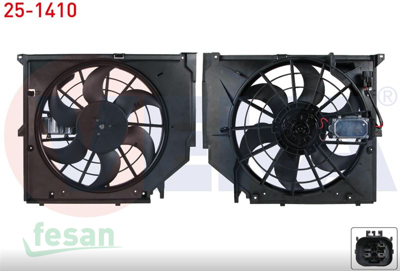 25-1410 12V FAN MOTORU BMW 3SERİ E46 3.16İ 3.18İ 3.18Cİ 3.20İ 3.25İ3.28İ 3.30İ 3.30Xİ 1998-2005 TEKLİ 390W