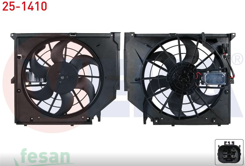 25-1410 12V FAN MOTORU BMW 3SERİ E46 3.16İ 3.18İ 3.18Cİ 3.20İ 3.25İ3.28İ 3.30İ 3.30Xİ 1998-2005 TEKLİ 390W