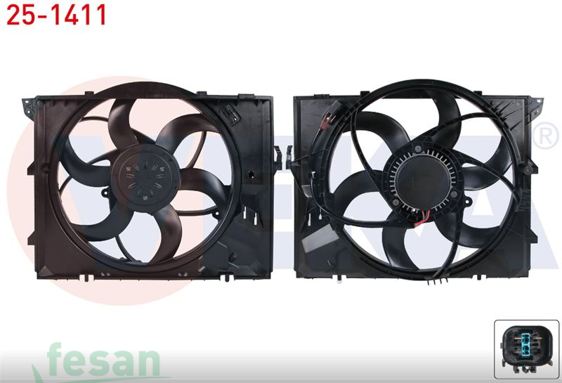25-1411 12V FAN MOTORU BMW 3SERİ E90 3.16İ 3.18İ 3.18Cİ 3.20İ 3.25İ3.28İ 3.30İ 3.30Xİ AC  E84 AC  2005-2011