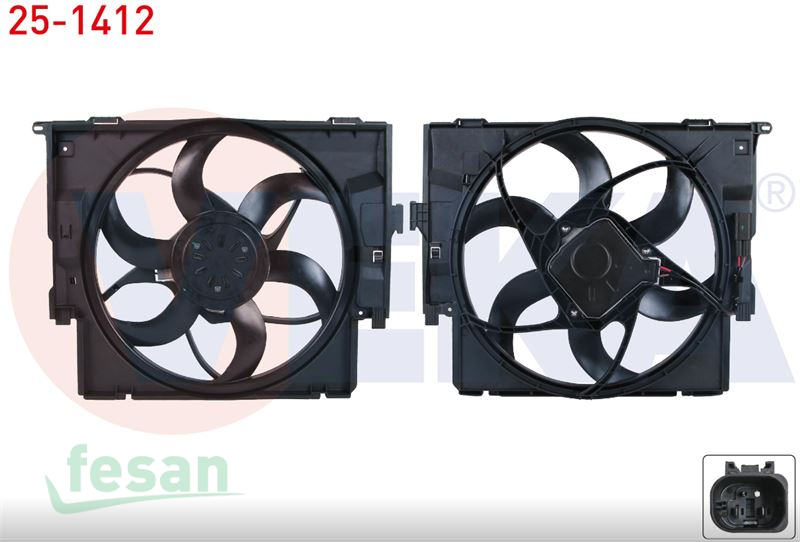 25-1412 12V FAN MOTORU BMW 3SERİ F30 3.16 3.18 3 3.20D XDRİVE 3.20İ 3.28İ A-T 11-1 SERİ F20 F21 1.16İ 1.18İ F22 F87 220 D A-T 13- 400W TEKLİ
