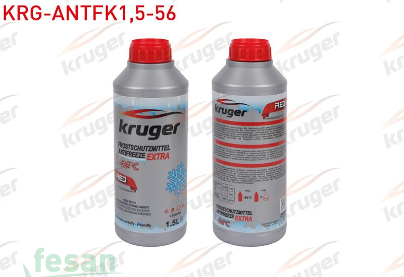 KRG-ANTFK1.5-56 ANTİFRİZ KIRMIZI ORGANİK 1.5LİTRE  -56 DERECE
