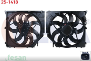 25-1418 12V FAN MOTORU BMW X3 E83 2.0D 2.0D XDRİVE 3.0D 2004-2010 TEKLİ 590W