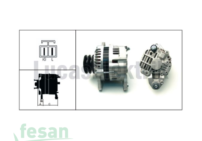LUCAS LEA 0650 MİTSUBİSHİ 24V ŞARJ DİNAMOSU MITSUBISHİ FUSO CANTER PRESTİGE 80AHM