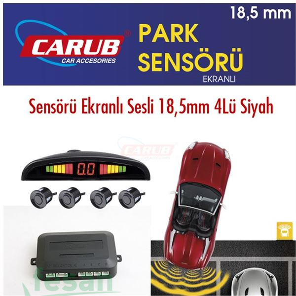 0015911 PARK SENSÖRÜ EKRANLI SESLİ 18.5M SİYAH