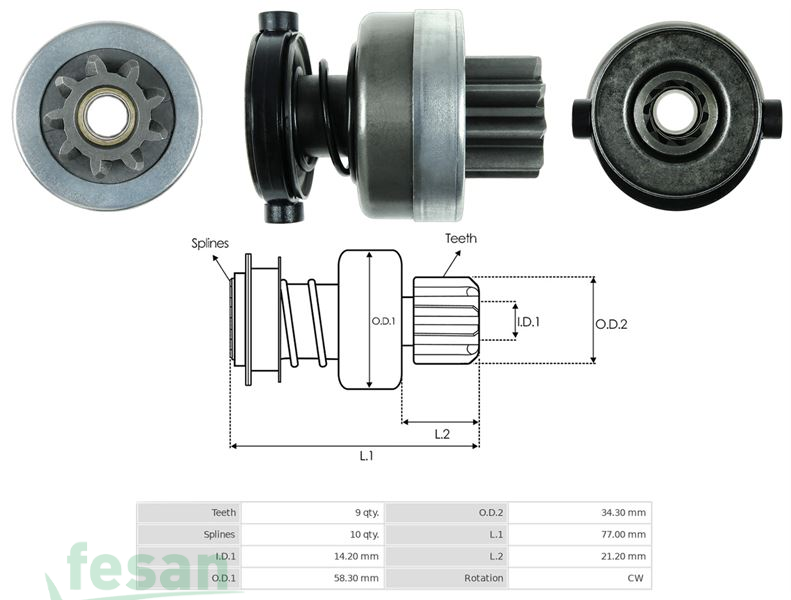 UMD 5854 BOSCH MARŞ DİŞLİSİ NEW HOLLAND TRAKTOR FIAT TRAKTOR / IVECO 9DİŞ TAM FREZE YM