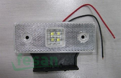 L0030B 12V SİDE MARKER LEDLİ AYAKLI BEYAZ TAS 003B