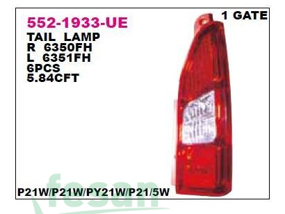 552-1933L-UE STOP LAMBASI CITROEN BERLINGO SOL PEUGEOT PARTNER 2008-2011 TEK KAPI