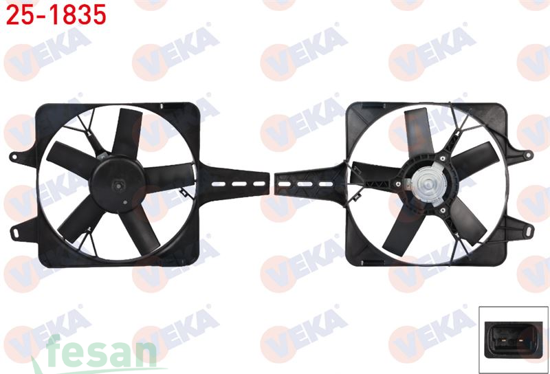 25-1835 12V FAN MOTORU FİAT UNO 60 1989-1996 TEKLİ FANLI DAVLUMBAZLI