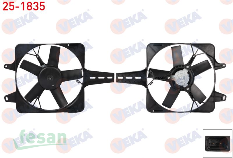 25-1835 12V FAN MOTORU FİAT UNO 60 1989-1996 TEKLİ FANLI DAVLUMBAZLI