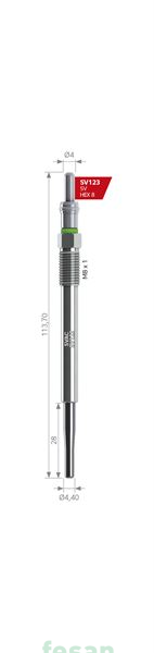 SVAC SV123  000  5V ISITMA BUJİSİ FORD FİESTA 1.4 TCDİ PEJO 207 5008 508