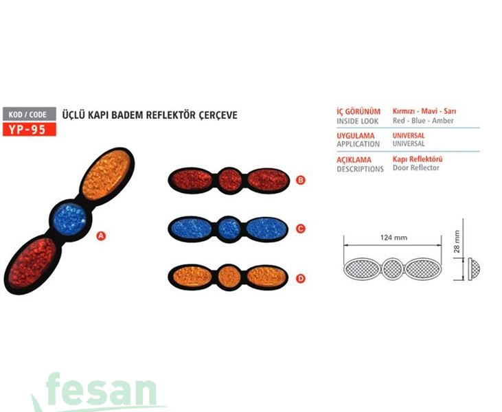 YP-95 TAMPON ARKA REFLEKTÖR RENAULT KANGOO DACİA TKM