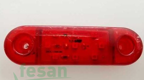 OND3002L 24K 24V SİDE MARKER 9LED MİNİ OVAL KIRMIZI