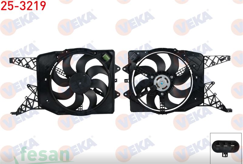 25-3219 12V FAN MOTORU OPEL CORSA D 1.3 1.7 CDTİ 1.6 DAVLUMBAZLI