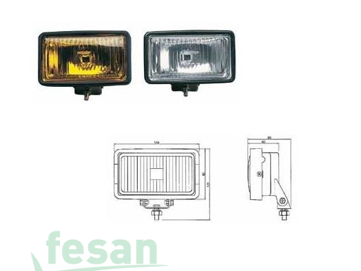 AYFAR SL 204-S SİS LAMBASI KABİN SARI HALOGEN DİKDÖRTGEN ORTADAN BAĞLANTI