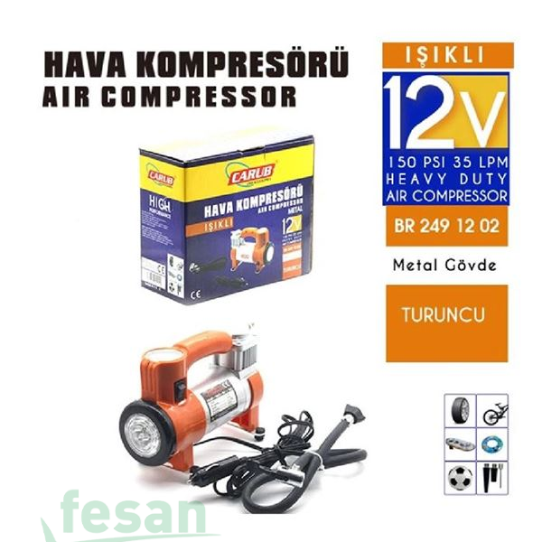2491202 12V HAVA KOMPRESÖRÜ LED IŞIKLI ORANG