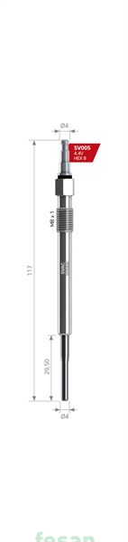 SVAC SV005  009  4.4V ISITMA BUJİSİ VW GOLF JEEP PASSAT CADDY GX 2117 SV005 0100226009 SV005 BERU 009