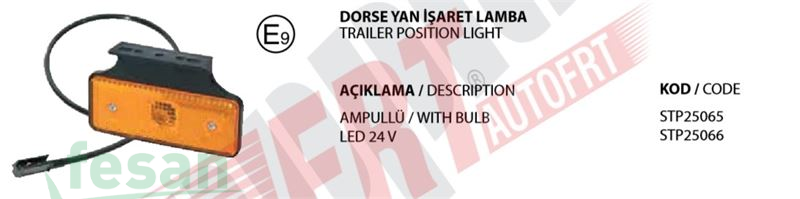 25066 MARKER LAMBA SABA TİPİ 24V LEDLİ
