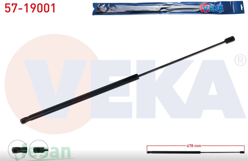 57-19001 AMORTİSÖR BAGAJ FORD TRANSİT CONNECT 2002-2013 678MM/480N