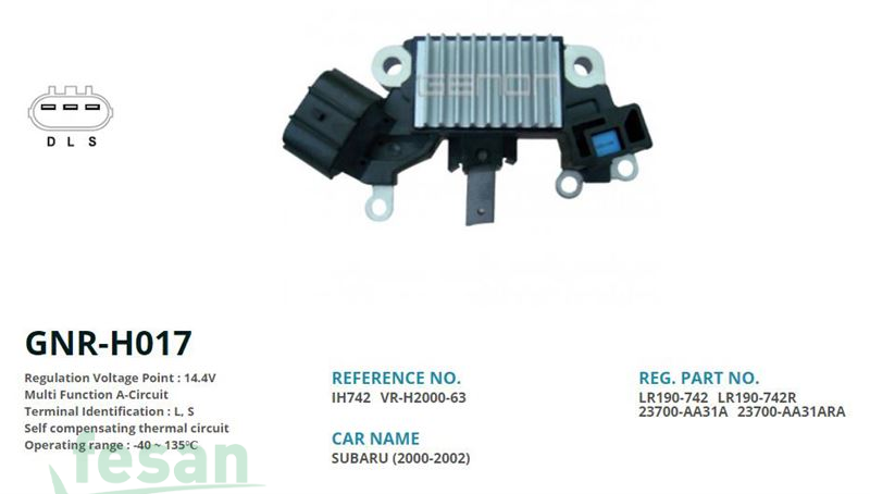 GENON GNR H017 HİTACHİ 12V KONJEKTÖR SUBARU İMPREZA LEGACY OUTBACK FORESTER L-S