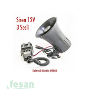 2744001 12V SİREN MEGAFONLU 40WALT