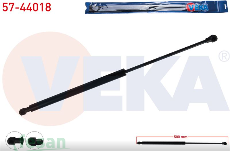 57-44018 AMORTİSÖR BAGAJ VW POLO 1995-2001 SEAT ALTEA 2004> 500MM/480N