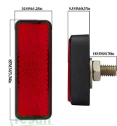 TAS 051-K REFLEKTÖR MOTORSİKLET CİVATALI KIRMIZI