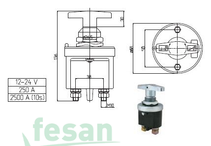 AKSA 06-015 DEVRE KESİCİ SABİT ANAHTAR METAL GÖVDE