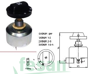 AKSA 11-015 ANAHTAR FORD CARGO EM KALORİFER 3DEVRE BAŞLIGI KÜÇÜK