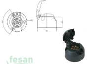 AKSA 14-001 RÖMORK FİŞİ 7 Lİ PLASTİK DİŞİ X