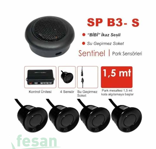 PARK SENSÖRÜ BUZERLİ SİYAH 22MM SES İKAZLI